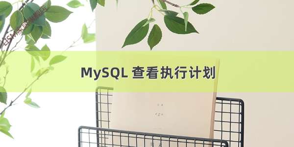 MySQL 查看执行计划
