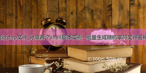 shell脚本执行php文件_分享两个shell脚本实例--批量生成随机字符文件名和批量改名...