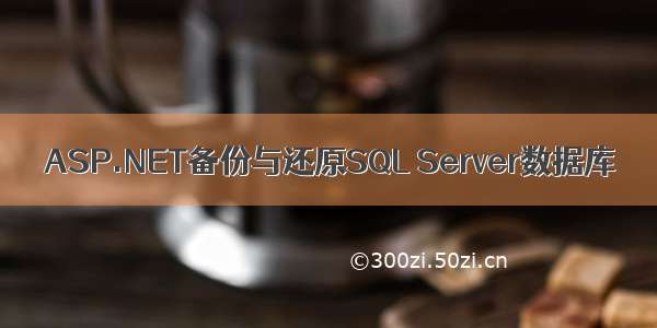ASP.NET备份与还原SQL Server数据库