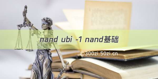 nand ubi -1 nand基础