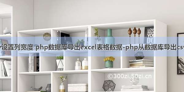 php 导出csv设置列宽度 php数据库导出excel表格数据-php从数据库导出csv格式的Excel