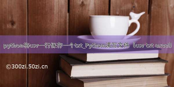 python将csv一行保存一个txt_Python读写文件（csv txt excel）