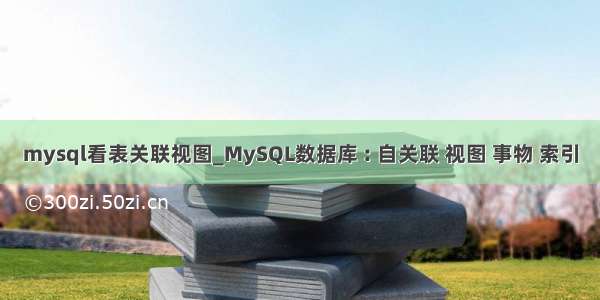 mysql看表关联视图_MySQL数据库 : 自关联 视图 事物 索引