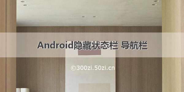 Android隐藏状态栏 导航栏