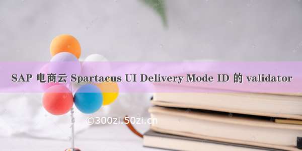 SAP 电商云 Spartacus UI Delivery Mode ID 的 validator