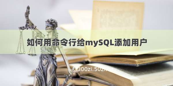 如何用命令行给mySQL添加用户