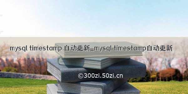 mysql timestamp 自动更新_mysql timestamp自动更新