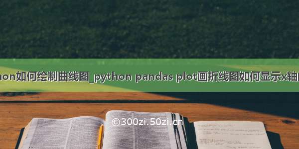 python如何绘制曲线图_python pandas plot画折线图如何显示x轴的值？