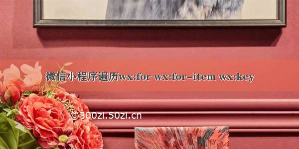 微信小程序遍历wx:for wx:for-item wx:key