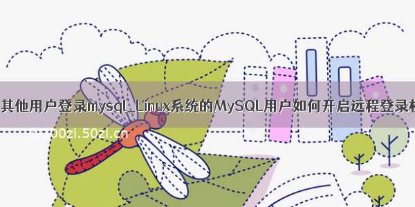 linxu其他用户登录mysql_Linux系统的MySQL用户如何开启远程登录权限