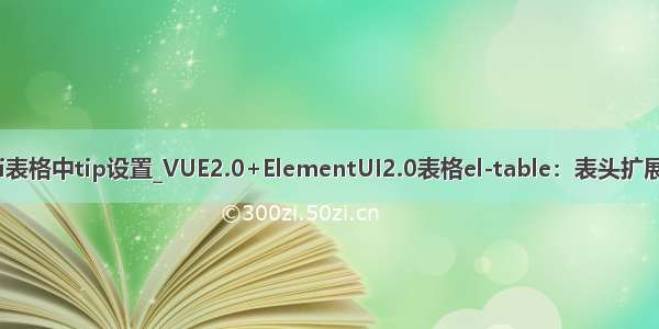 elementui表格中tip设置_VUE2.0+ElementUI2.0表格el-table：表头扩展el-tooltip