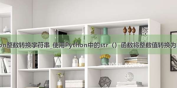 python整数转换字符串_使用Python中的str（）函数将整数值转换为字符串