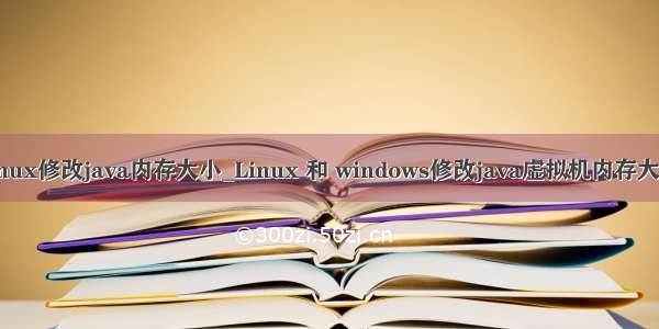 linux修改java内存大小_Linux 和 windows修改java虚拟机内存大小