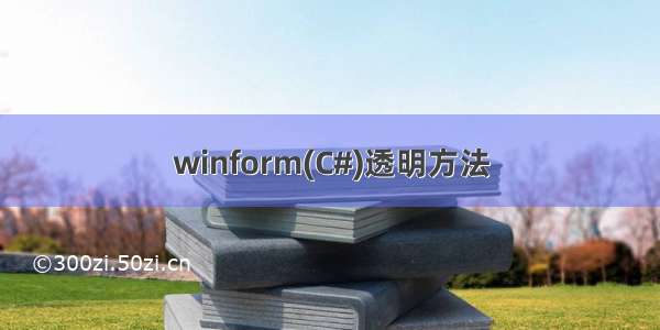 winform(C#)透明方法