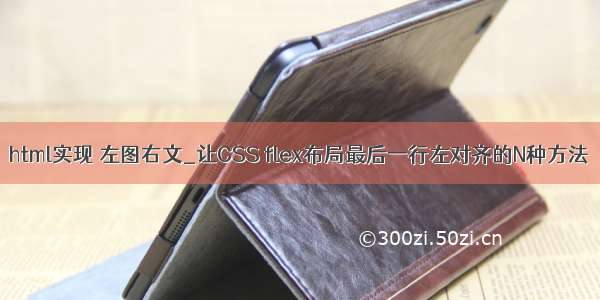 html实现 左图右文_让CSS flex布局最后一行左对齐的N种方法