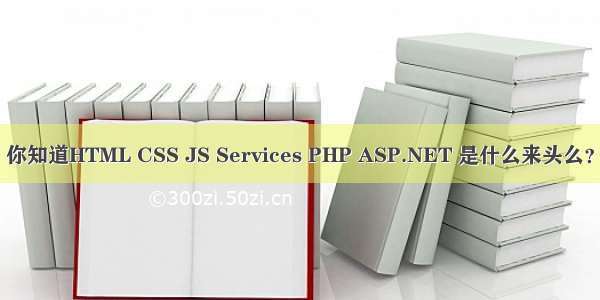 你知道HTML CSS JS Services PHP ASP.NET 是什么来头么？