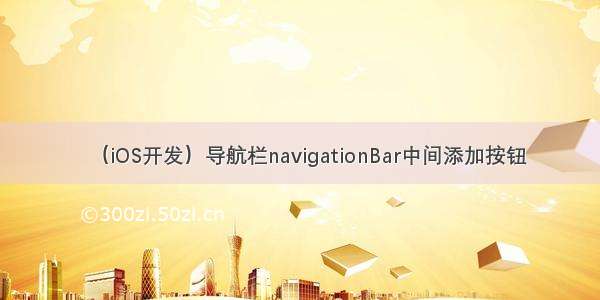 （iOS开发）导航栏navigationBar中间添加按钮