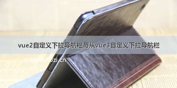 vue2自定义下拉导航栏与从vue3自定义下拉导航栏