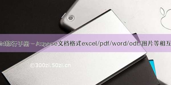 Android修行手册 - Aspose文档格式excel/pdf/word/odt/图片等相互转换