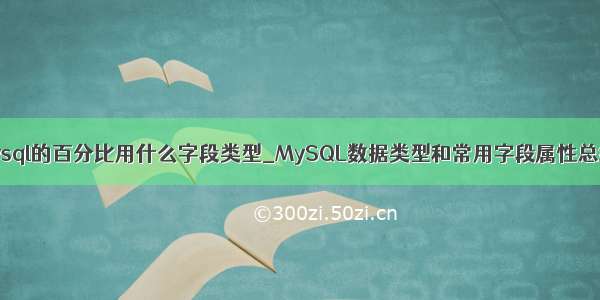 mysql的百分比用什么字段类型_MySQL数据类型和常用字段属性总结