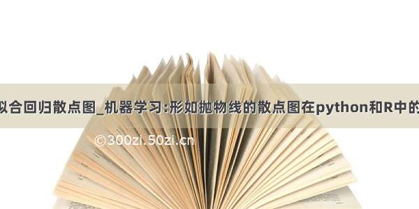 python绘制拟合回归散点图_机器学习:形如抛物线的散点图在python和R中的非线性回归拟