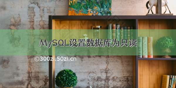MySQL设置数据库为只读