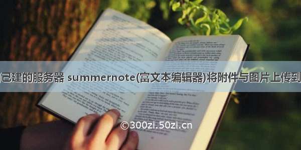 上传文件到自己建的服务器 summernote(富文本编辑器)将附件与图片上传到自己的服务器