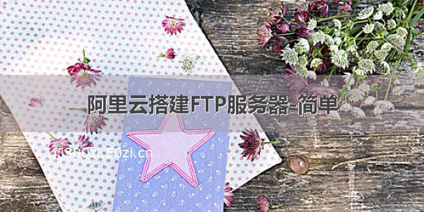 阿里云搭建FTP服务器-简单