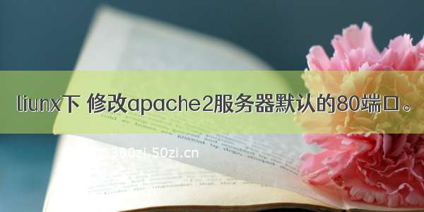 liunx下 修改apache2服务器默认的80端口。