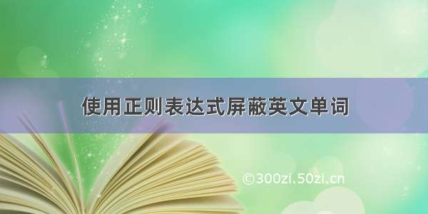 使用正则表达式屏蔽英文单词