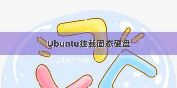 Ubuntu挂载固态硬盘