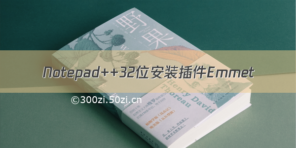 Notepad++32位安装插件Emmet