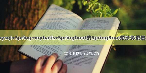 基于jsp+mysql+Spring+mybatis+Springboot的SpringBoot婚纱影楼摄影预约网站