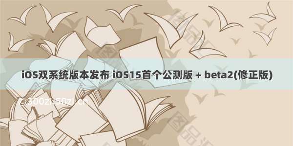 iOS双系统版本发布 iOS15首个公测版 + beta2(修正版)