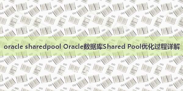 oracle sharedpool Oracle数据库Shared Pool优化过程详解