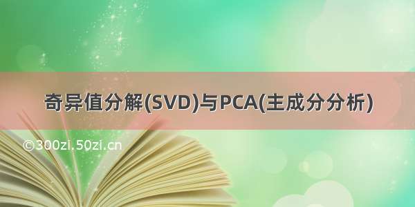 奇异值分解(SVD)与PCA(主成分分析)