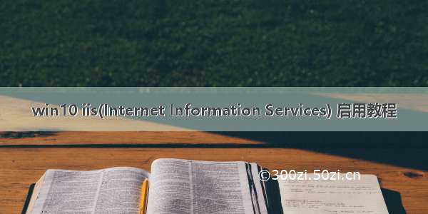 win10 iis(Internet Information Services) 启用教程