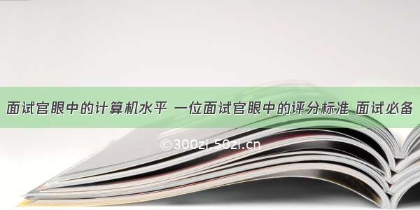 面试官眼中的计算机水平 一位面试官眼中的评分标准 面试必备