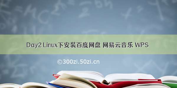 Day2 Linux下安装百度网盘 网易云音乐 WPS