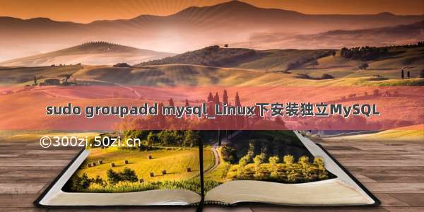 sudo groupadd mysql_Linux下安装独立MySQL