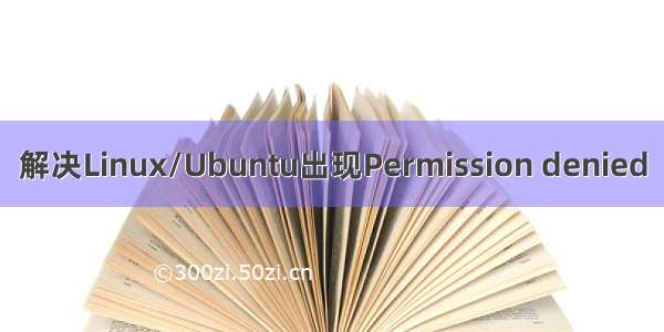 解决Linux/Ubuntu出现Permission denied