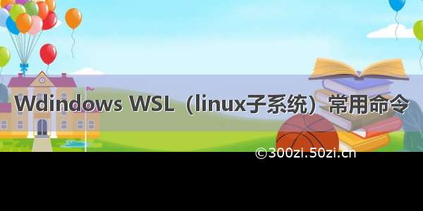 Wdindows WSL（linux子系统）常用命令