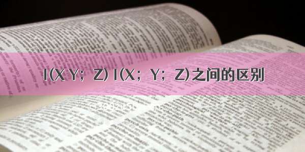 I(X Y；Z) I(X；Y；Z)之间的区别