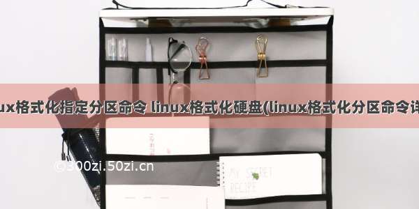 linux格式化指定分区命令 linux格式化硬盘(linux格式化分区命令详解)