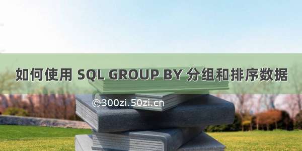 如何使用 SQL GROUP BY 分组和排序数据