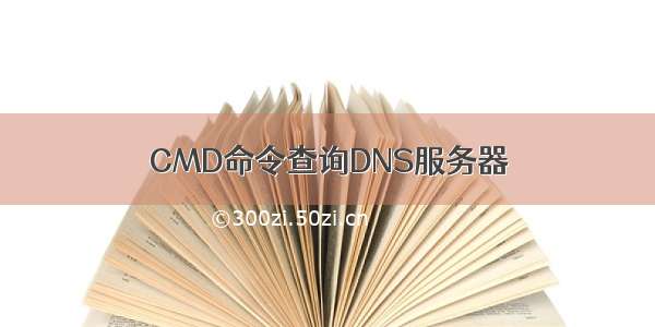 CMD命令查询DNS服务器