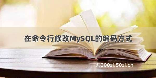 在命令行修改MySQL的编码方式