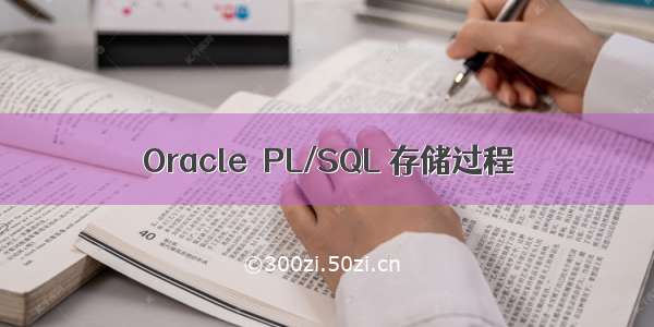 Oracle  PL/SQL 存储过程