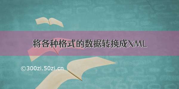 将各种格式的数据转换成XML