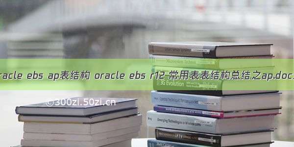 Oracle ebs ap表结构 oracle ebs r12 常用表表结构总结之ap.docx